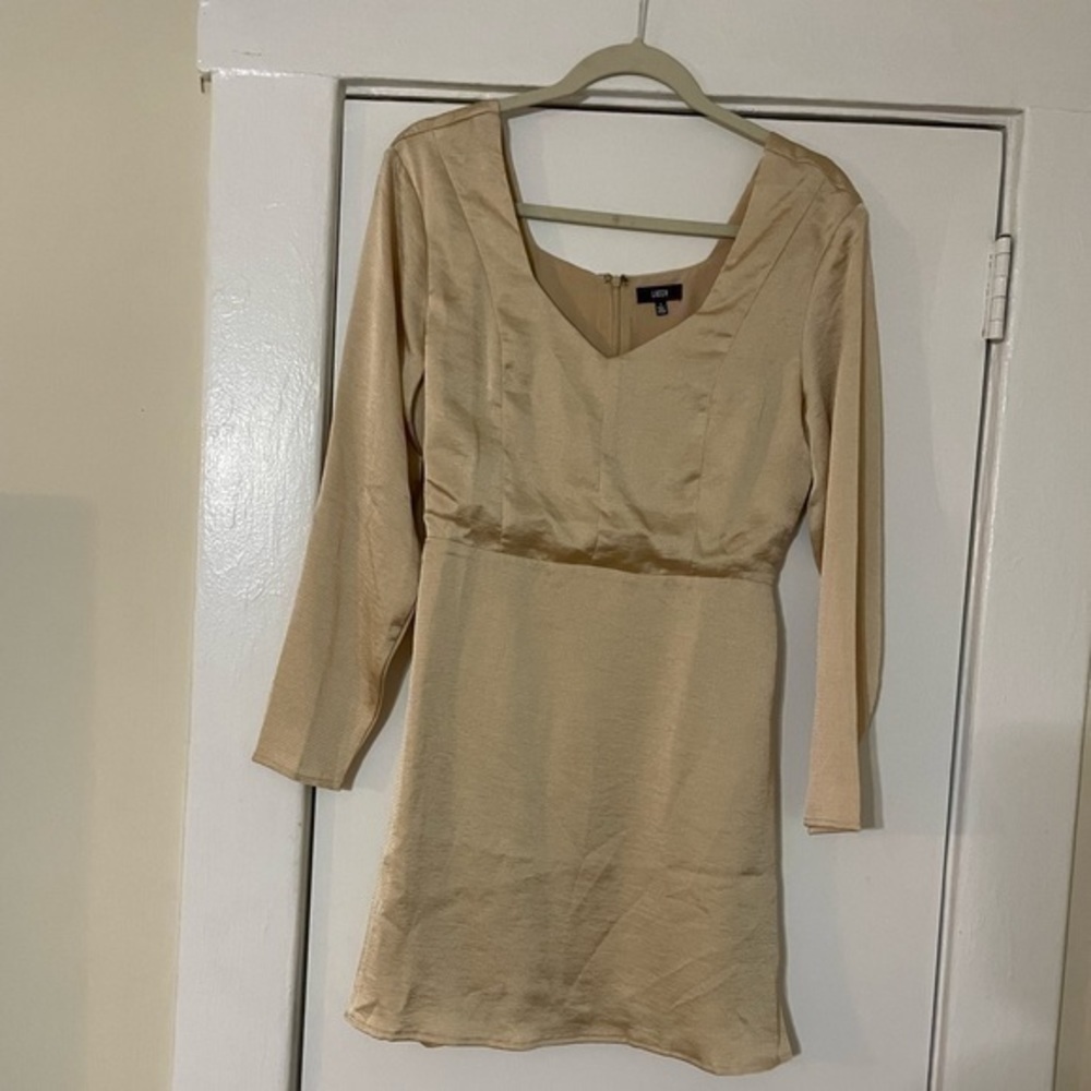 LUCCA Couture Gold long sleeve mini dress Size‎ Small